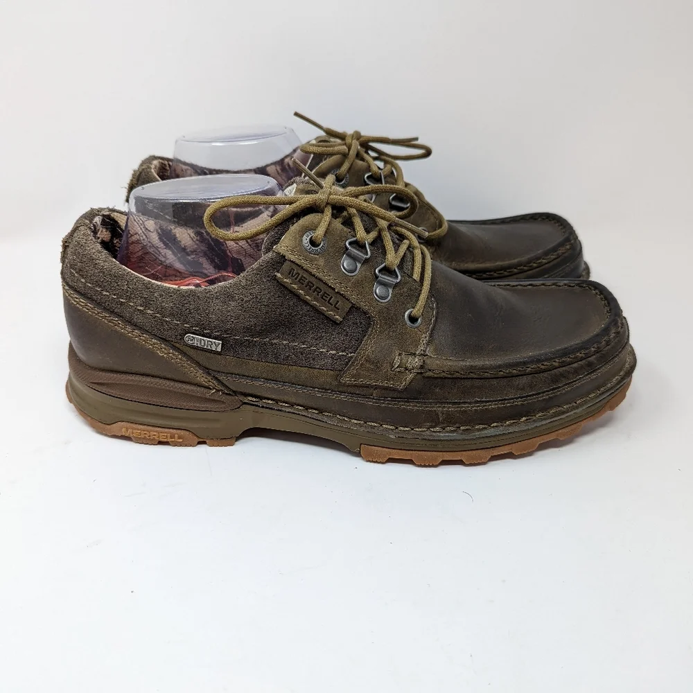 Merrell Nobling ESPRESSO Waterproof Casual Leather Loafer men's size 11 brown